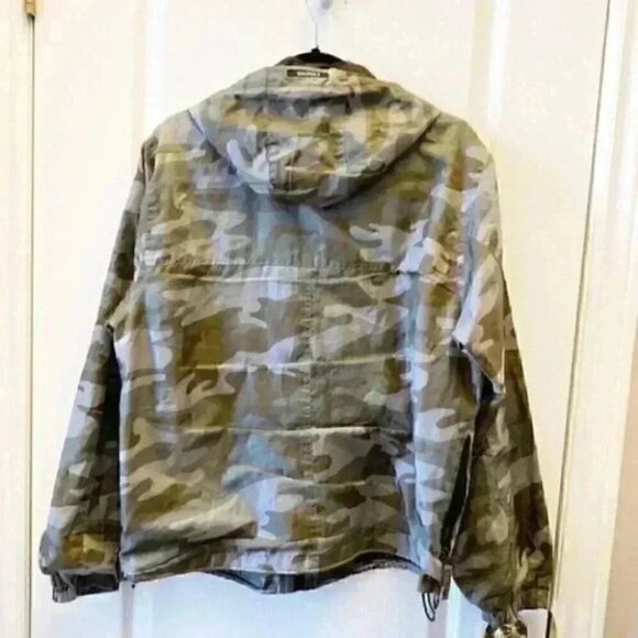 OSIRIS Mens Windbreaker Jacket Hood Lightweight Green Camo Print Size Small - Picture 4 of 16